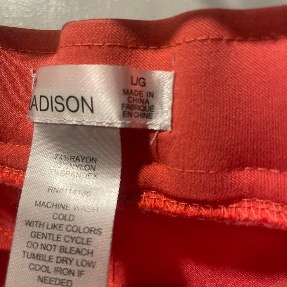 89th & Madison Women’s Coral Slim Fit ankle size large - Picture 6 of 7